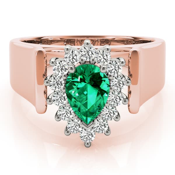 Pear Gemstone Ring (0.3 ct. tw.), On hand view in rose gold