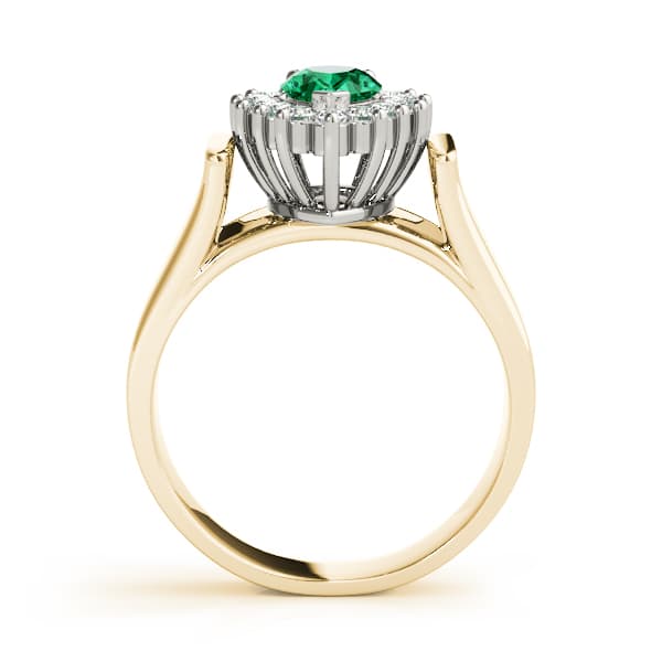 Pear Gemstone Ring (1/3 ct. tw.), Side view in yellow gold