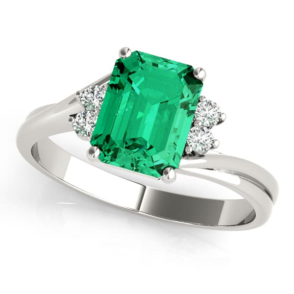 Color Rings Emerald — 7X5 MM — View 1