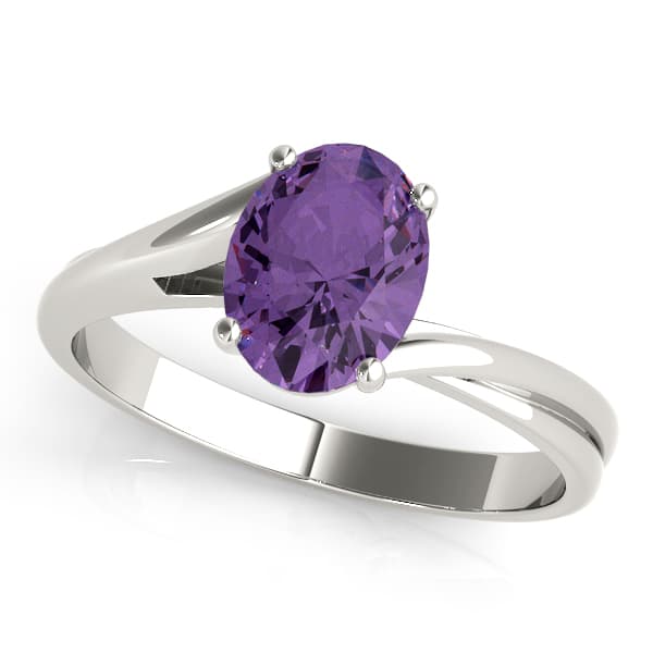 Solitaire Oval Color Rings — 5X3 MM — View 1