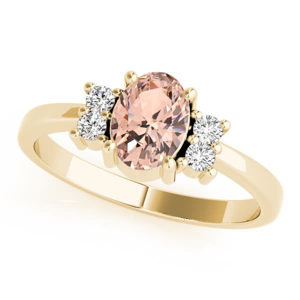 Solitaire Plus Color Rings (1/8 ct. tw.), Front view in yellow gold