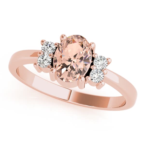 Solitaire Plus Color Rings (1/8 ct. tw.), Front view in rose gold