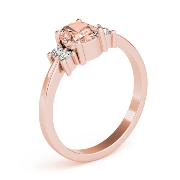 Solitaire Plus Color Rings (1/8 ct. tw.), Angle view in rose gold