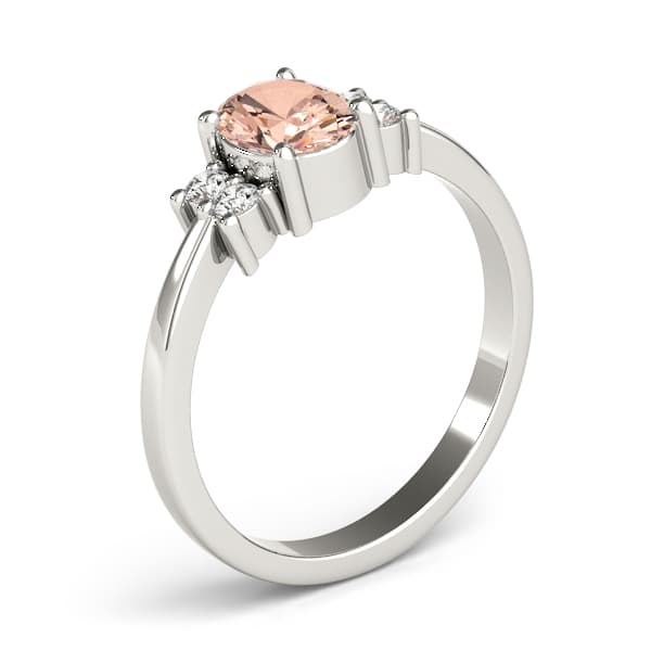 Solitaire Plus Color Rings (1/8 ct. tw.), Angle view in white gold or platinum