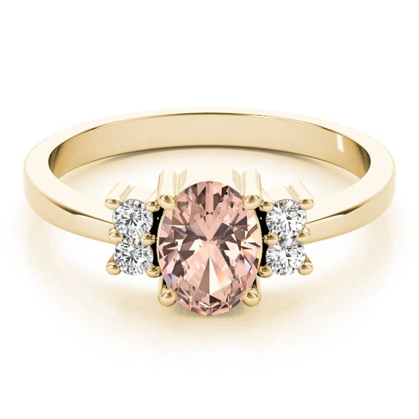 Solitaire Plus Color Rings (1/8 ct. tw.), On hand view in yellow gold