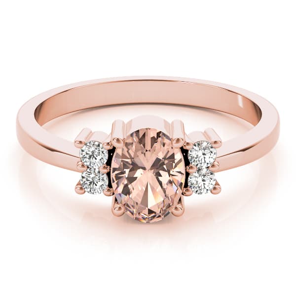 Solitaire Plus Color Rings (1/8 ct. tw.), On hand view in rose gold