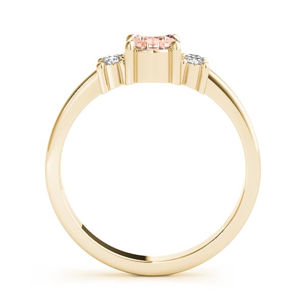 Solitaire Plus Color Rings (1/8 ct. tw.), Side view in yellow gold