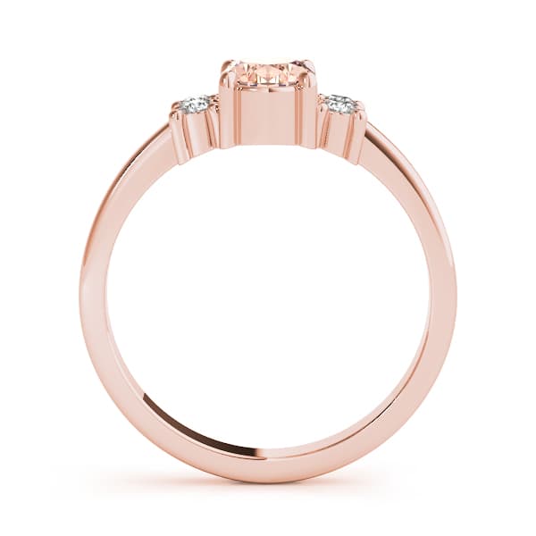 Solitaire Plus Color Rings (1/8 ct. tw.), Side view in rose gold