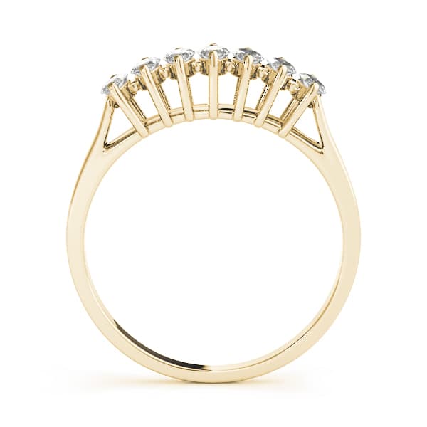 Fancy Shape Marquise Wedding Band (1/2 ct. tw.), Side view in yellow gold