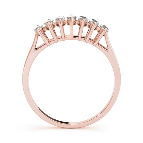 Fancy Shape Marquise Wedding Band (1/2 ct. tw.), Side view in rose gold