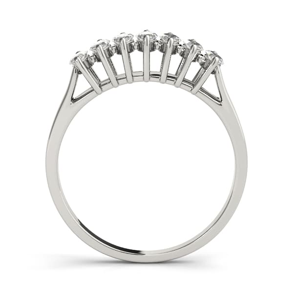 Fancy Shape Marquise Wedding Band (1/2 ct. tw.), Side view in white gold or platinum