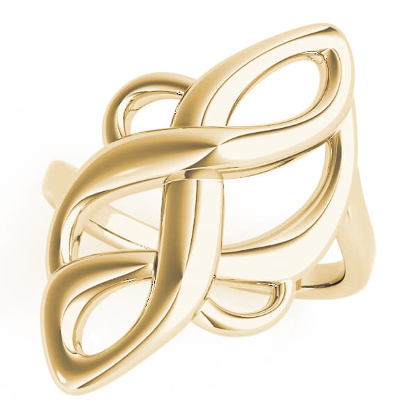 Solitaire Engagement Ring, style 80164, Front view in yellow gold