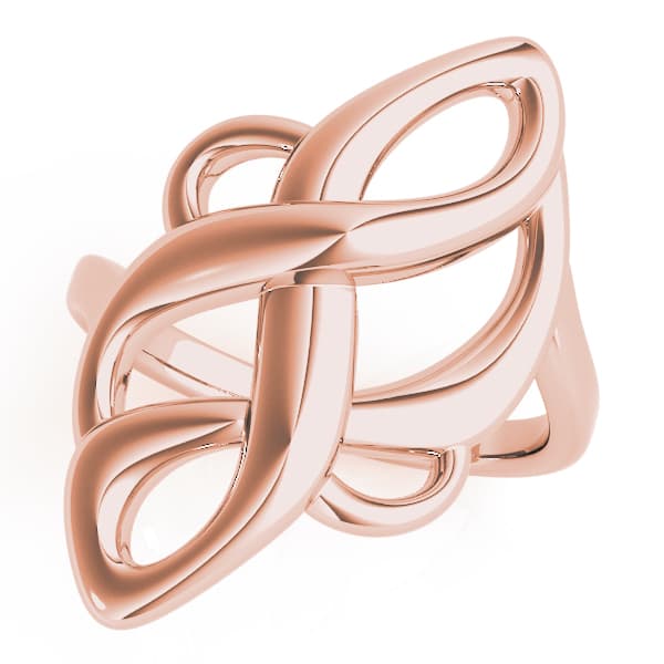 Solitaire Engagement Ring, style 80164, Front view in rose gold