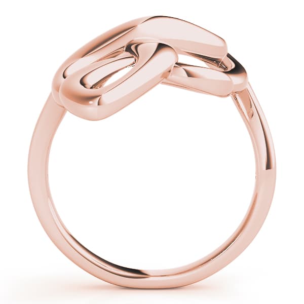 Solitaire Engagement Ring, style 80164, Side view in rose gold