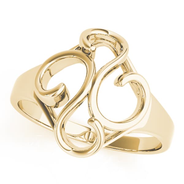 Solitaire Engagement Ring, style 80175, Front view in yellow gold