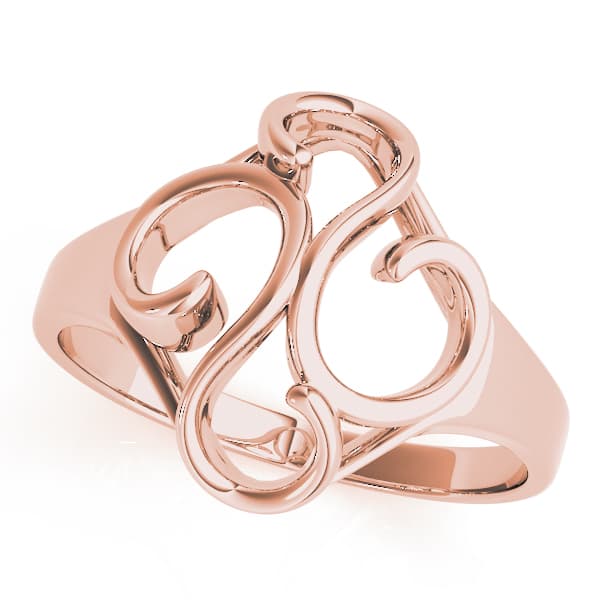 Solitaire Engagement Ring, style 80175, Front view in rose gold