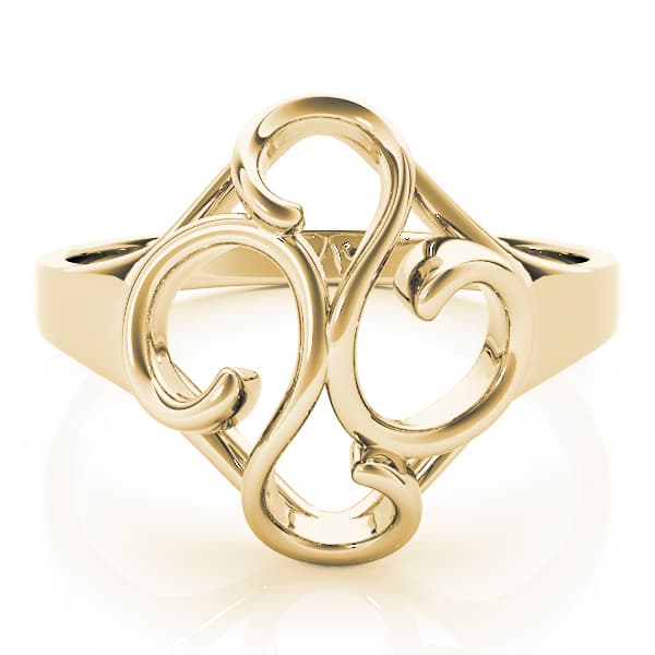 Solitaire Engagement Ring, style 80175, On hand view in yellow gold