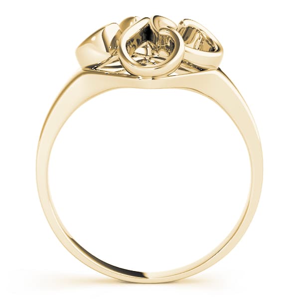 Solitaire Engagement Ring, style 80175, Side view in yellow gold
