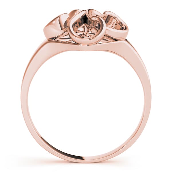 Solitaire Engagement Ring, style 80175, Side view in rose gold