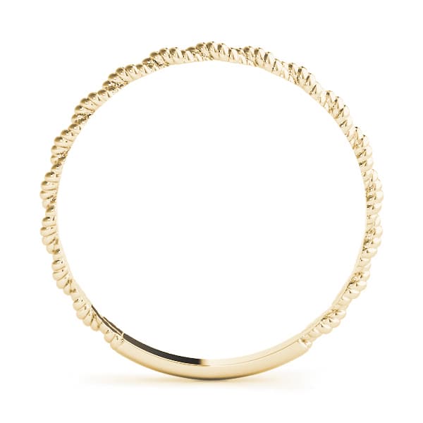 Twisting Braided Band, Side view in yellow gold