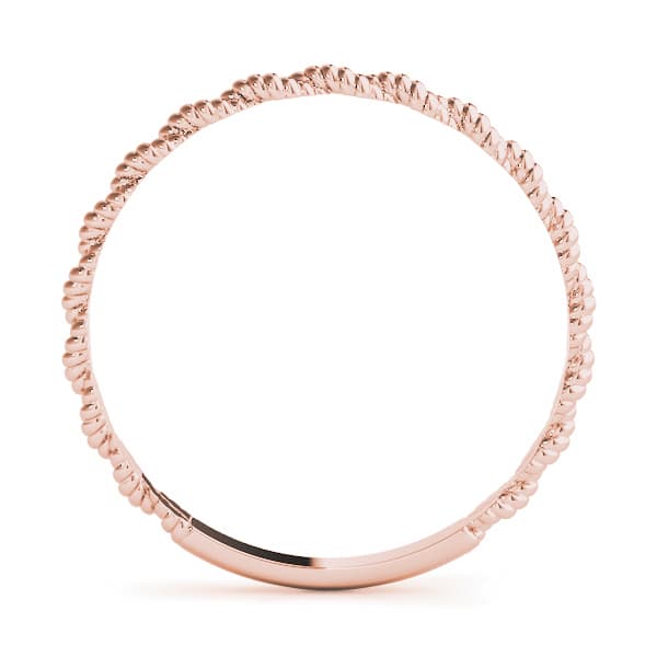 Twisting Braided Band, Side view in rose gold