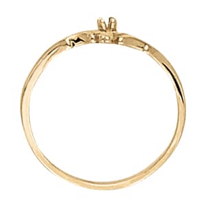 Diamond Fashion Heart Rings (0 ct. tw.), Side view in white gold or platinum