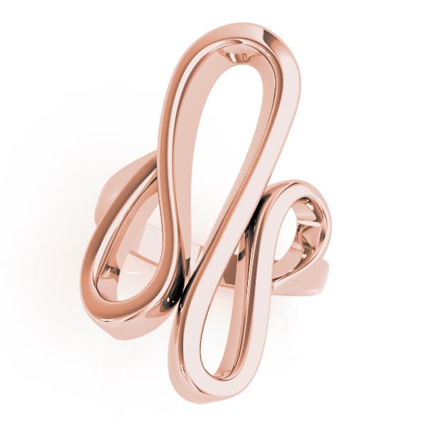 Swirl Freedom Symbol Engagement Ring, style 80216, Front view in rose gold