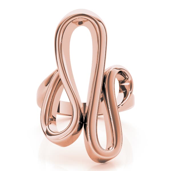 Swirl Freedom Symbol Engagement Ring, style 80216, On hand view in rose gold