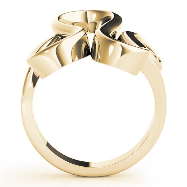 Swirl Freedom Symbol Engagement Ring, style 80216, Side view in yellow gold
