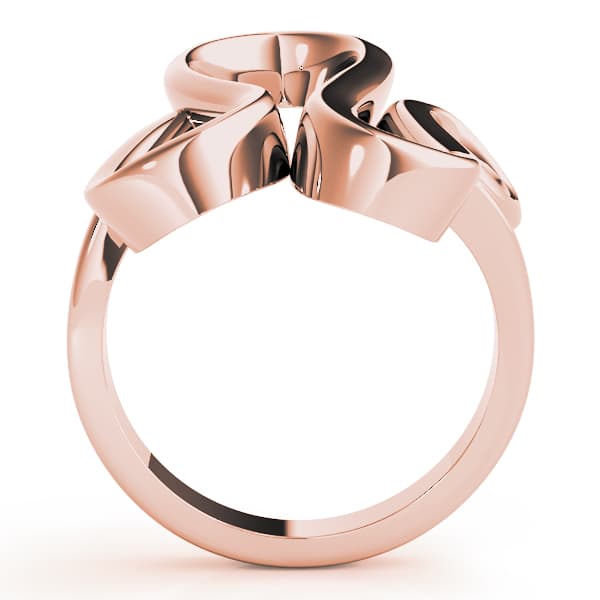Swirl Freedom Symbol Engagement Ring, style 80216, Side view in rose gold