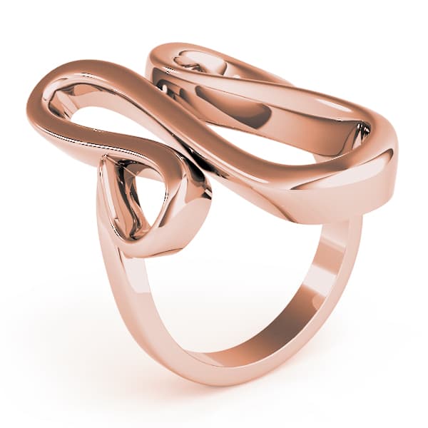 Swirl Freedom Symbol Engagement Ring, style 80216, Top view in rose gold
