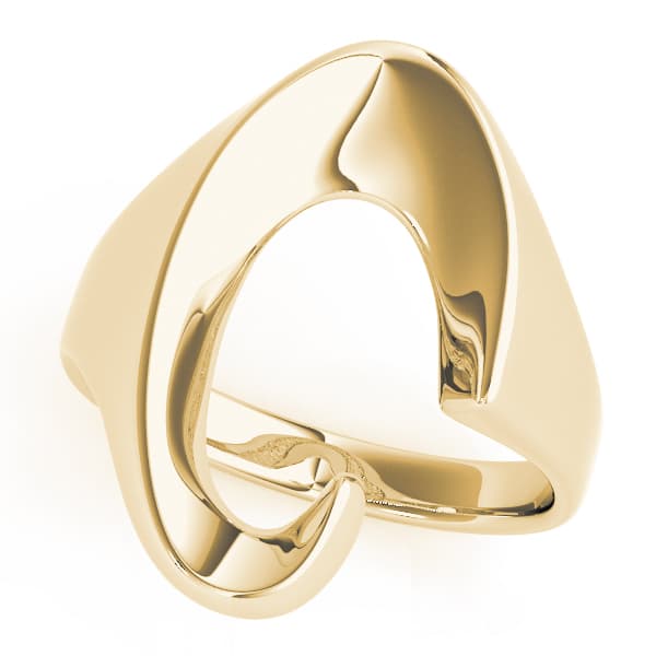 Solitaire Engagement Ring, style 80217, Front view in yellow gold