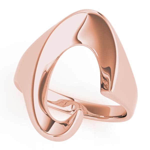 Solitaire Engagement Ring, style 80217, Front view in rose gold