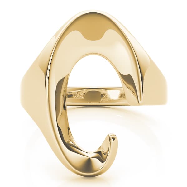 Solitaire Engagement Ring, style 80217, On hand view in yellow gold