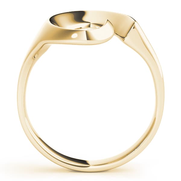 Solitaire Engagement Ring, style 80217, Side view in yellow gold