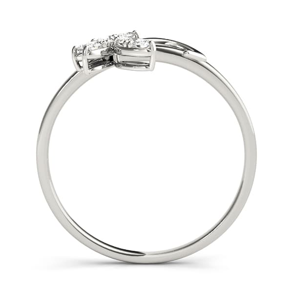 Nature Inspired Floral Wraps & Inserts Wedding Bands (1/8 ct. tw.), Side view in white gold or platinum