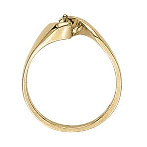 Pearl Color Ring, Side view in white gold or platinum