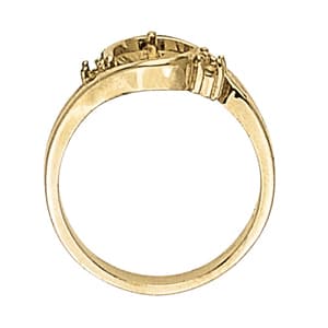 Pearl Gemstone Ring (0.06 ct. tw.), Side view in white gold or platinum