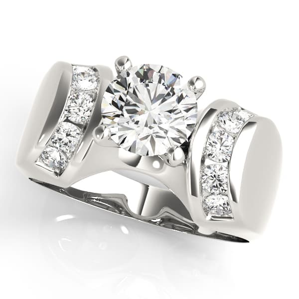 Channel Set Multirow Engagement Ring — style 80249 in 10k White Gold