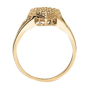 Diamond Fashion Heart Rings (1/8 ct. tw.), Side view in white gold or platinum
