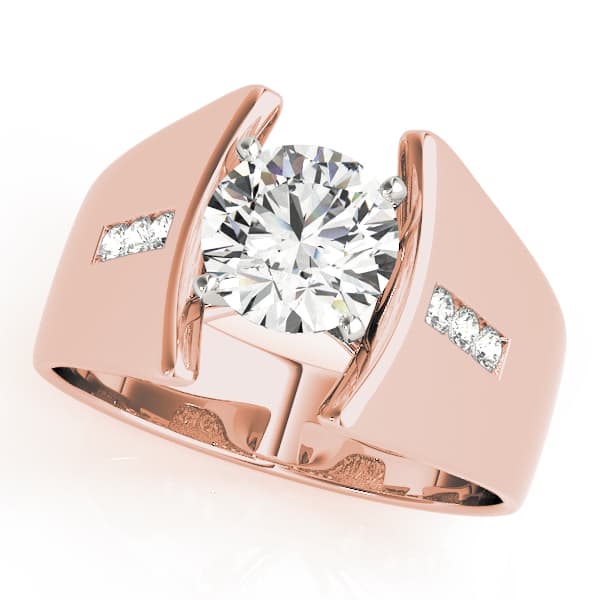 Engagement Ring, style 80259, Front view in rose gold