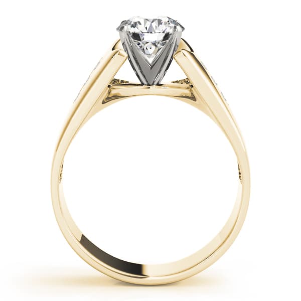 Engagement Ring, style 80259, Side view in yellow gold