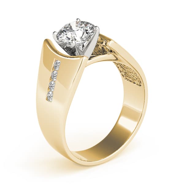 Engagement Ring, style 80259, Top view in yellow gold