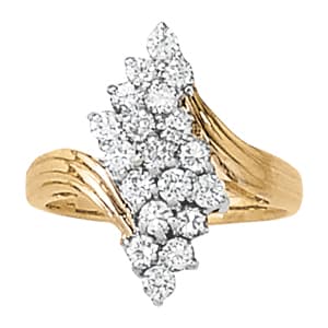Cluster Fashion Ring — 2 CT — View 1