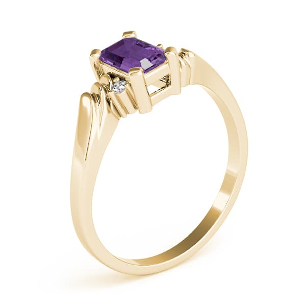Emerald Gemstone Ring (0 ct. tw.), Angle view in yellow gold