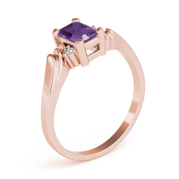 Emerald Gemstone Ring (0 ct. tw.), Angle view in rose gold