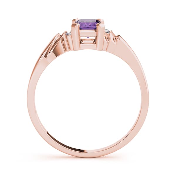 Emerald Gemstone Ring (0 ct. tw.), Side view in rose gold