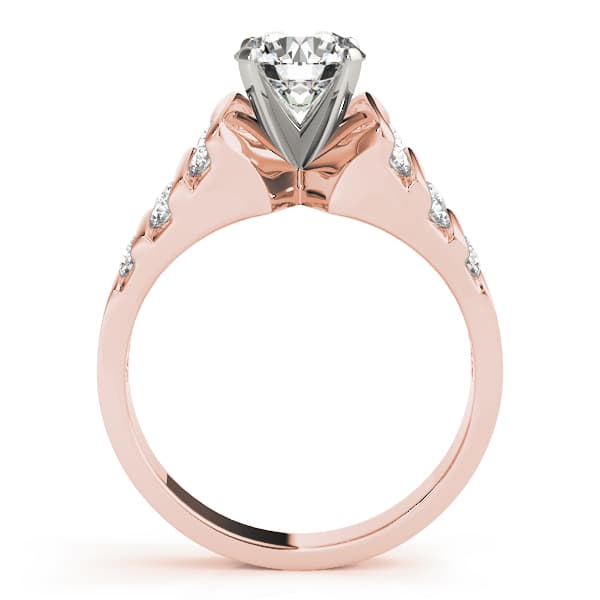 Multi-Row Engagement Ring, style 80320, Side view in rose gold