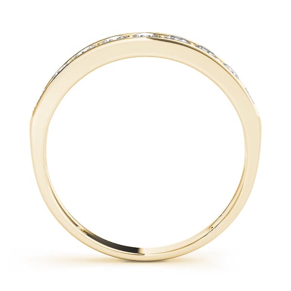 Channel Set Wedding Band (0.45 ct. tw.), Side view in yellow gold
