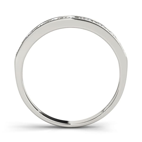 Channel Set Wedding Band (0.45 ct. tw.), Side view in white gold or platinum